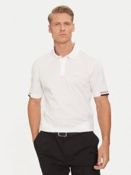 Boss Polo Parlay 147 50467113 Biały Regular Fit. Białe koszulki polo Boss, m, bez wzorów, z bawełny, bez kołnierzyka, bez ramiączek. Za 309.99 zł.