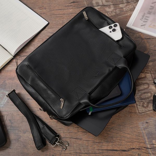 Torba męska skóra ekologiczna na dokumenty A4 laptopa czarna Beltimore M03. Czarne torby na laptopa . Za 199.99 zł.