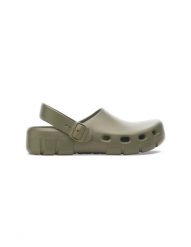 Sandały Birkenstock Birki Flow EVA. Zielone sandały Birkenstock, z materiału, bez zapięcia. Za 355.15 zł.