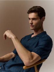 Lniana koszula regular fit - ciemny turkus. Koszule Reserved, l, bez wzorów, bez kołnierzyka, bez ramiączek. Za 159.99 zł.