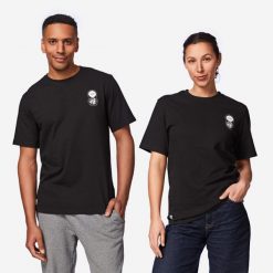 Koszulka lifestyle Van Rysel. Czarne buty sportowe casual VAN RYSEL, bez wzorów, z bawełny, bez zapięcia. Za 89.99 zł.