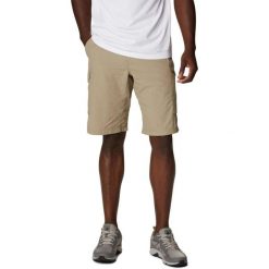 Spodenki turystyczne męskie Columbia Silver Ridge. Brązowe szorty Columbia, m, bez wzorów, z nylonu, sportowe. W wyprzedaży za 233.10 zł.