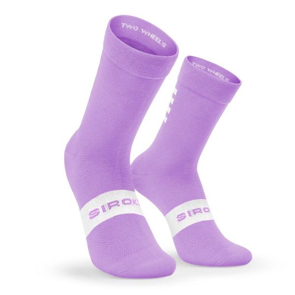Skarpetki kolarskie unisex SIROKO S1 Lilac Etna. Fioletowe skarpety SIROKO, bez wzorów, z nylonu. Za 67.00 zł.