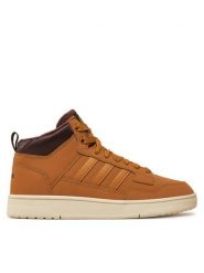 Adidas Sneakersy Rapid Court Mid Winterized JR0171 Brązowy. Brązowe buty sportowe casual Adidas, bez wzorów, ze skóry, bez zapięcia. Za 329.99 zł.