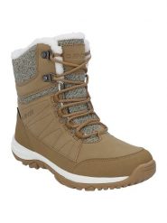 Hi-Tec Kozaki zimowe "Riva" w kolorze jasnobrązowym rozmiar: 38. Brązowe kozaki Hi-tec, na zimę, bez wzorów, z materiału, bez obcasa, bez zapięcia. Za 252.34 zł.