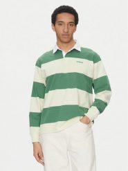 Vans Polo Ward Stripe VN000KU8 Zielony Regular Fit. Zielone koszulki polo Vans, m, bez wzorów, z bawełny, bez kołnierzyka, bez ramiączek. Za 189.99 zł.