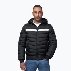 Kurtka zimowa męska Pitbull Rubio Quilted Hooded. Czarne kurtki PITBULL, na zimę, l, bez wzorów, z materiału, bez kaptura. Za 279.99 zł.