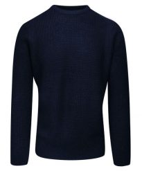 Sweter Granatowy w Gruby Dziergany Splot, U-neck, Męski -BRAVE SOUL. Niebieskie swetry rozpinane Brave Soul, m, bez wzorów, dziergany, bez kołnierzyka, bez ramiączek. Za 89.00 zł.