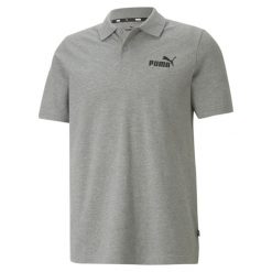 Męska koszulka polo z piki Essentials PUMA Medium Gray Heather. Szare koszulki polo Puma, m, bez wzorów, z bawełny, bez kołnierzyka, bez ramiączek. Za 170.00 zł.