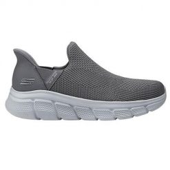 Buty do chodzenia męskie Skechers Bobs B Flex Resilient Edge. Szare buty sportowe casual Skechers, bez wzorów, z materiału, bez zapięcia. Za 299.99 zł.