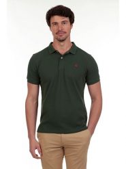 The Time of Bocha Koszulka polo w kolorze ciemnozielonym rozmiar: XL. Zielone koszulki polo The Time of Bocha, xl, bez wzorów, z bawełny, bez kołnierzyka, bez ramiączek. Za 101.45 zł.