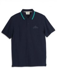 Scotch & Soda Koszulka polo w kolorze granatowym rozmiar: L. Niebieskie koszulki polo Scotch & Soda, l, bez wzorów, z bawełny, bez kołnierzyka, bez ramiączek. Za 110.04 zł.