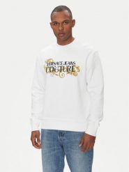 Versace Jeans Couture Bluza 78GAIC06 Biały Regular Fit. Białe bluzy Versace Jeans Couture, m, bez wzorów, z bawełny, bez kaptura. Za 749.99 zł.