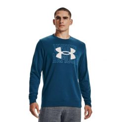 Bluza Męska Rival Terry. Białe bluzy z kapturem Under Armour, l, bez wzorów, z bawełny, z kapturem. Za 257.70 zł.