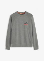 Bluza z czystej bawełny organicznej. Czarne bluzy bonprix, l, bez wzorów, z bawełny, bez kaptura. Za 84.99 zł.