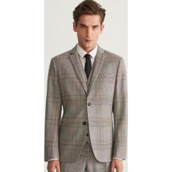Marynarka garniturowa w kratę super slim fit - Jasny szar. Marynarki marki Reserved. Za 329.99 zł.