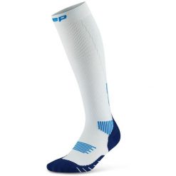 Męskie długie skarpety kompresyjne sportowe Core Run wysokie CEP. Niebieskie buty do biegania CEP, bez wzorów, z elastanu. Za 199.00 zł.