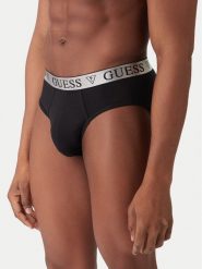 Guess Slipy U5BG66 KCD31 Czarny. Czarne slipki Guess, m, z aplikacjami, z bawełny. Za 179.99 zł.