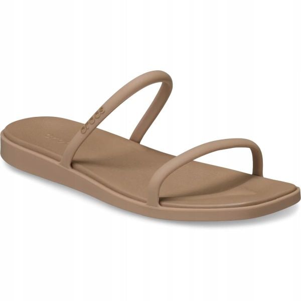 Klapki Dla Dorosłych Crocs Miami Two Strap. Brązowe klapki Crocs, z materiału. Za 199.99 zł.