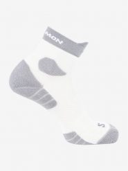 SALOMON Skarpety funkcyjne "Aero Ankle" w kolorze biało-szarym rozmiar: 39-41. Białe skarpety Salomon, bez wzorów, prążkowane. Za 30.42 zł.