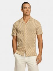 Lindbergh Koszula 30-203569 Beżowy Relaxed Fit. Brązowe koszule Lindbergh, m, bez wzorów, z bawełny, bez kołnierzyka, bez ramiączek. Za 209.99 zł.