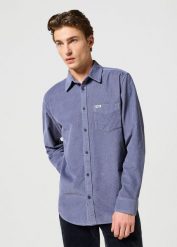 WRANGLER MĘSKA KOSZULA 1 PKT CORDUROY SHIRT Grisaille 112357218 W5L0008823. Koszule Wrangler, l, bez wzorów, bez kołnierzyka, bez ramiączek. Za 199.99 zł.