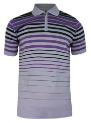 Koszulka POLO, Fioletowa w Paski, Prążki, Męska, Krótki Rękaw, T-shirt -BELIKA. Fioletowe bluzki z długim rękawem Belika, l, bez wzorów, z bawełny, bez kołnierzyka, bez ramiączek. Za 157.00 zł.