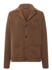 Maerz Muenchen Wełniany kardigan w kolorze brązowym rozmiar: 54. Brązowe swetry rozpinane Maerz Muenchen, bez wzorów, z wełny, bez kołnierzyka, bez ramiączek. Za 434.99 zł.