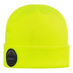 Bawełniana czapka Majesty Beanie neon yellow. Żółte czapki zimowe Majesty, bez wzorów, z bawełny. W wyprzedaży za 55.49 zł.