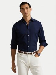 Polo Ralph Lauren Koszula 710960611001 Granatowy Custom Fit. Niebieskie koszule Polo Ralph Lauren, m, bez wzorów, z bawełny, bez kołnierzyka, bez ramiączek. Za 479.99 zł.