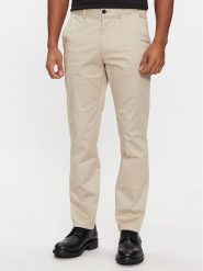 Calvin Klein Chinosy K10K110963 Beżowy Slim Fit. Brązowe eleganckie spodnie CALVIN KLEIN, m, z bawełny. Za 349.99 zł.