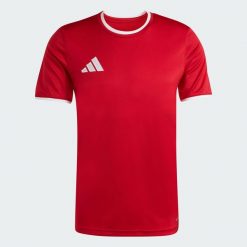 Koszulka Entrada26. Białe t-shirty sportowe Adidas, bez wzorów, bez ramiączek, do piłki nożnej. Za 79.95 zł.