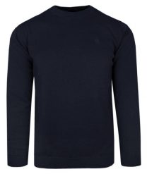 Klasyczny Sweter Męski - Rigon - Bawełna - Ciemny Granat. Niebieskie swetry rozpinane Rigon, l, bez wzorów, z bawełny, bez kołnierzyka, bez ramiączek. Za 175.00 zł.