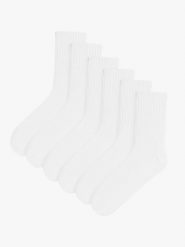 Białe skarpetki męskie trójpak. Białe skarpety Ryłko, bez wzorów, z bawełny. Za 49.99 zł.