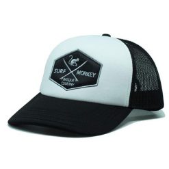 Czapka Trucker - Ocieplana / Rozmiar uniwersalny (Biały/Czarny). Białe czapki z daszkiem SURF MONKEY, z aplikacjami, z materiału. Za 159.95 zł.