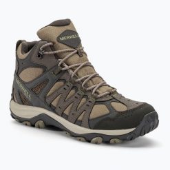 Buty turystyczne męskie Merrell Accentor 3 Sport Mid GTX. Brązowe buty turystyczne Merrell, bez wzorów, bez zapięcia. Za 384.80 zł.