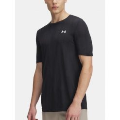 T-Shirt Męski Sportowy Under Armourvanish Seamless. Czarne t-shirty sportowe Under Armour, bez wzorów, bez ramiączek, na fitness i siłownię. W wyprzedaży za 126.79 zł.