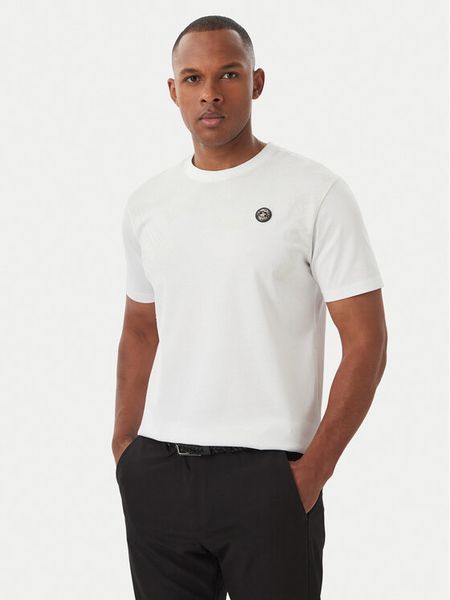 Beverly Hills Polo Club T-Shirt M1631-HR Biały Regular Fit. Białe koszulki polo Beverly Hills Polo Club, m, bez wzorów, z bawełny, bez kołnierzyka, bez ramiączek. Za 177.99 zł.