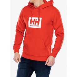 Bluza z kapturem męska Helly Hansen HH Box Hoodie. Czerwone bluzy Helly Hansen, l, bez wzorów, z kapturem. Za 314.99 zł.