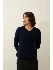 AUTHENTIC CASHMERE Kaszmirowy sweter "Jardon" w kolorze granatowym rozmiar: L. Niebieskie swetry nierozpinane AUTHENTIC CASHMERE, l, bez wzorów, z kaszmiru, bez kołnierzyka, bez ramiączek. Za 630.99 zł.