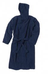 Szlafrok z kapturem Beco granatowy. Niebieskie szlafroki Beco, m, bez wzorów, z tkaniny, bez ramiączek, z kapturem. Za 375.99 zł.