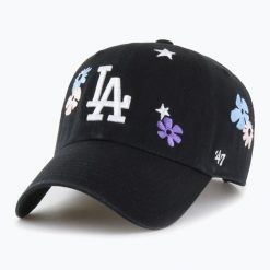 Czapka z daszkiem 47 Brand MLB Los Angeles Dodgers Flora CLEAN UP. Czarne czapki z daszkiem 47 Brand, na zimę, bez wzorów. Za 139.99 zł.