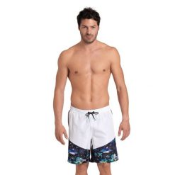 Spodenki sportowe bermudy unisex Arena Bermuda Fun Planet. Białe krótkie spodenki sportowe Arena, m, bez wzorów. Za 299.99 zł.