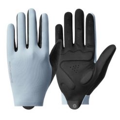 Rękawiczki rowerowe pełne palce unisex z ekranem dotykowym. Niebieskie rękawiczki ROCKBROS, na lato, bez wzorów, z elastanu. Za 93.60 zł.