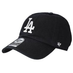 Czapka z daszkiem dla dorosłych 47 Brand MLB Los Angeles Dodgers 47 Clean Up Cap. Czarne czapki z daszkiem 47 Brand, bez wzorów, z bawełny. Za 121.70 zł.