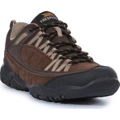 Skórzane buty turystyczne "Taiga" w kolorze brązowym. Brązowe buty trekkingowe Trespass Men, bez wzorów, z materiału, bez zapięcia. W wyprzedaży za 175.95 zł.