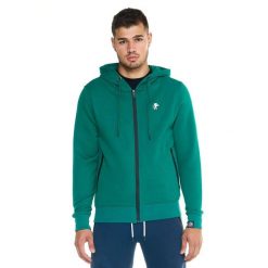 Męska bluza Leone z pełnym zamkiem Soft Basic. Zielone bluzy LEONE 1947 APPAREL, l, bez wzorów, z tkaniny, bez kaptura. W wyprzedaży za 195.65 zł.