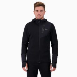 Kurtka męska z kapturem wodoodporna do biegania NEOTECH JACKET. Czarne kurtki BODYCROSS, m, bez wzorów, z materiału, z kapturem. Za 640.99 zł.