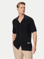 Karl Lagerfeld Jeans Polo B2M18028 Czarny Relaxed Fit. Czarne koszulki polo Karl Lagerfeld Jeans, m, bez wzorów, z bawełny, bez kołnierzyka, bez ramiączek. Za 529.99 zł.