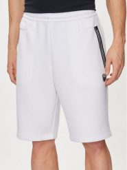 EA7 Emporio Armani Szorty plażowe 8NPS08 PJ4EZ 1100 Biały Regular Fit. Białe szorty EA7 Emporio Armani, m, bez wzorów, z syntetyku. Za 289.99 zł.